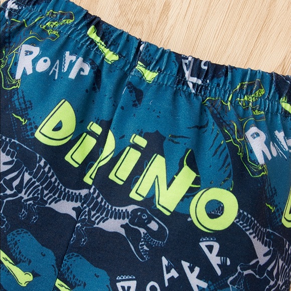 NWOT Baby Hoodie and DINO Roarr Pant Set.                 Size:9-12 M Color:Gray - Picture 4 of 7